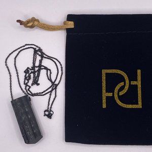 Pratt Daddy Black Tourmaline with Gunmetal chain - Very Rare, One of a Kind